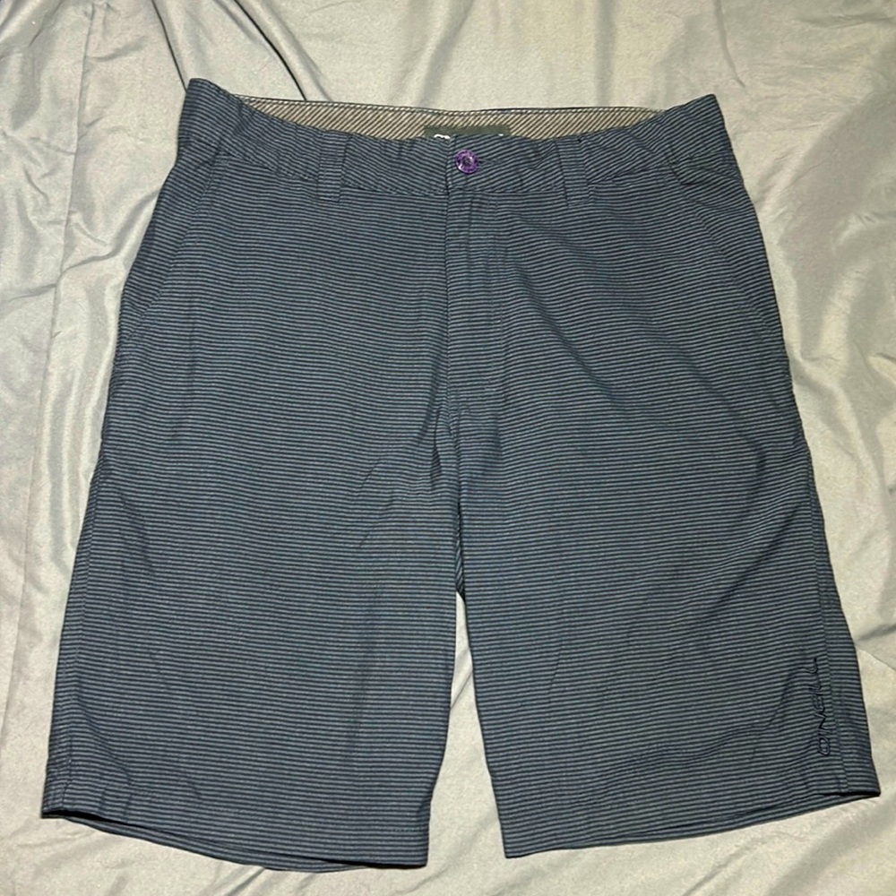 Oniell Shorts Mens Size 30 Color Blue & Black Striped